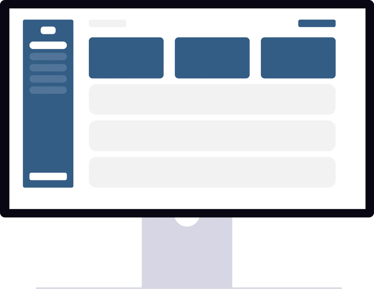 Ilustrasi perangkat desktop untuk mengakses tur produk Acelents